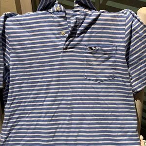 Medium collared Vineyard Vines boys shirt.